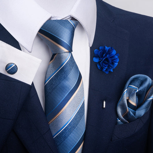 Combo Corbata, Traje y Pañuelo de Bolsillo para Hombre - Juego 8 - Image 60