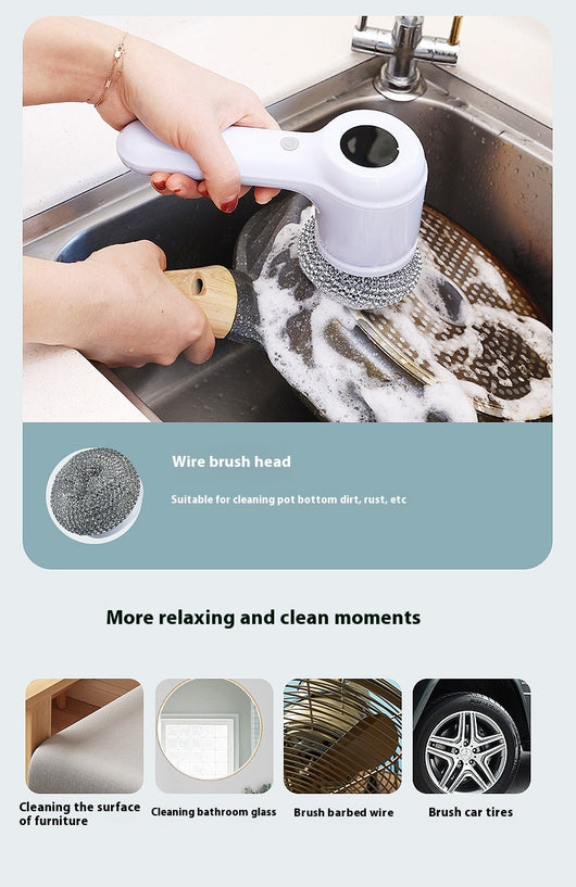 Cepillo Eléctrico Multifuncional para Limpiar Cocina y Hogar - Image 8