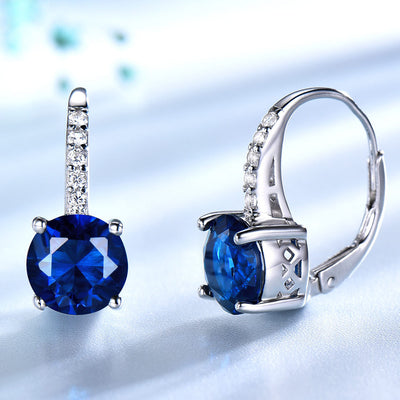 Aretes de Plata Esterlina con Topacio Ahumado y Diamantes - Image 3