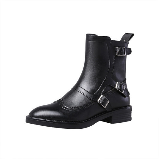 Botas Martin de Tacón Grueso para Mujer - Primavera y Otoño - Image 8