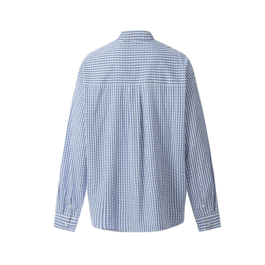 Camisa Cuadriculada Estilo Japonés Minimalista para Hombre - Image 14