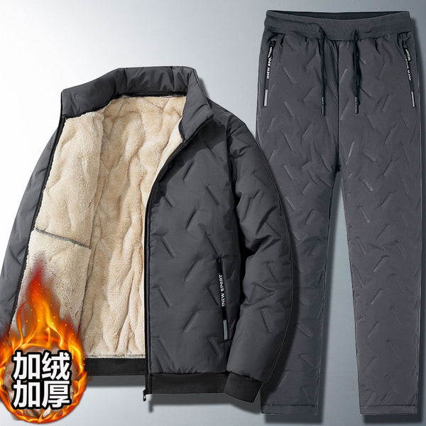 Abrigo de Invierno para Papá con Forro Polar y Relleno de Algodón