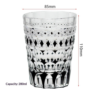 Vaso de Cristal Tallado a Mano Estilo Japonés para Whiskey y Jugos - Image 8