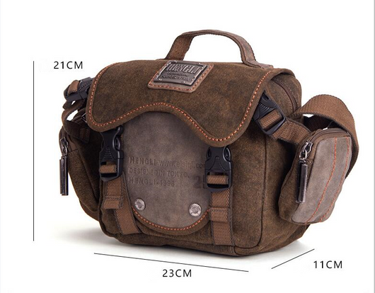 Bolsa Bandolera de Lona para Hombre - Maletín Retro Casual Crossbody - Image 6