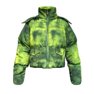 Chaqueta de Algodón Cálida con Estampado y Manga Larga para Mujer - Image 3