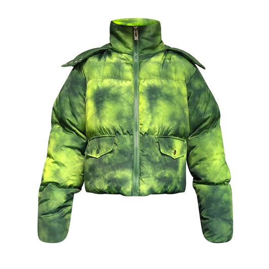 Chaqueta de Algodón Cálida con Estampado y Manga Larga para Mujer - Image 3