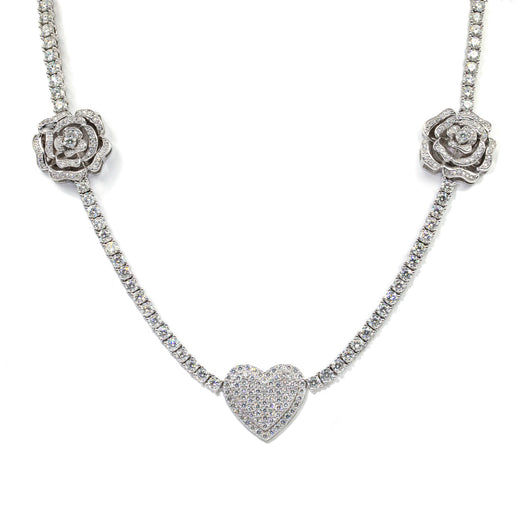 Conjunto de Plata 925 con Moissanita - Collar Hip-hop Personalizado Dorado Rosa - Image 5