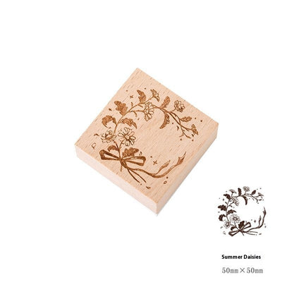 Sello de Madera Floral Retro para Cuadernos Artísticos y Proyectos DIY - Image 10
