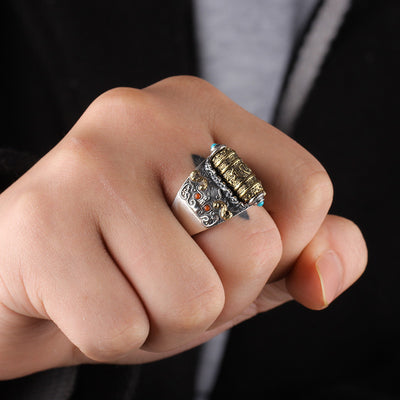 Anillo Giratorio Personalizado Ajustable Retro
