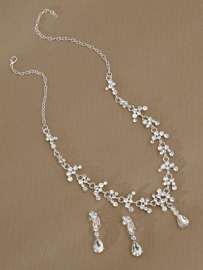 Conjunto de Aretes y Collar con Perlas y Cristales para Mujer - Image 29