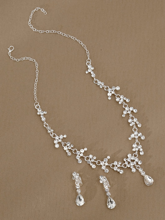 Conjunto de Aretes y Collar con Perlas y Cristales para Mujer - Image 29