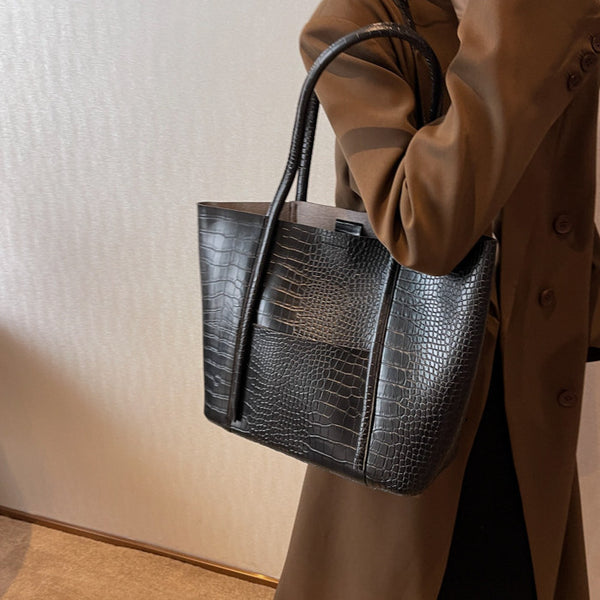 Bolso Tote Estilo Western de Cuero Suave con Textura Avanzada - Gran Capacidad
