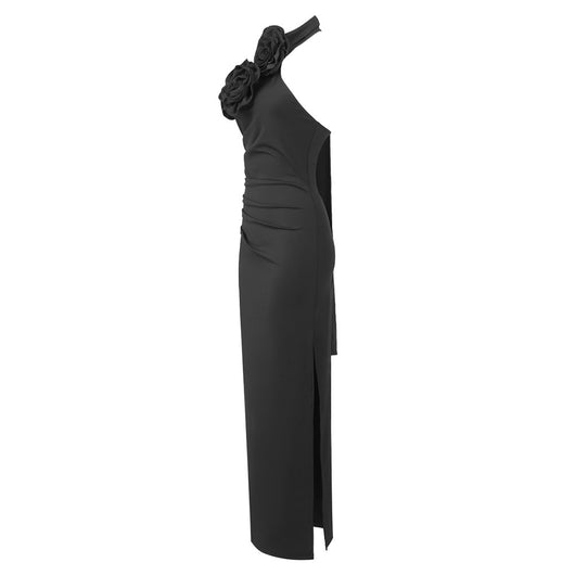 Vestido Largo Blanco con Halter Floral de Diseño Elegante - Image 39