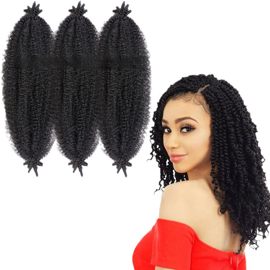 Peluca Crochet Afro Rizado con Cabello Sintético - Trenzas y Dreadlocks - Image 3