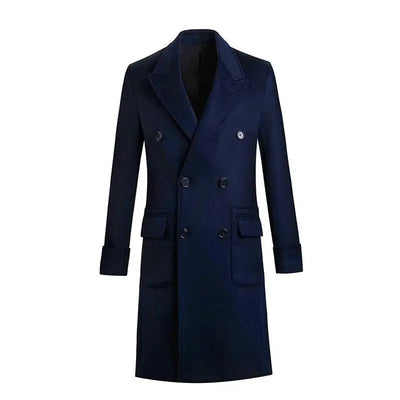 Abrigo de Lana Tipo Gabardina Doble Botonadura Slim Fit para Otoño e Invierno - Image 15