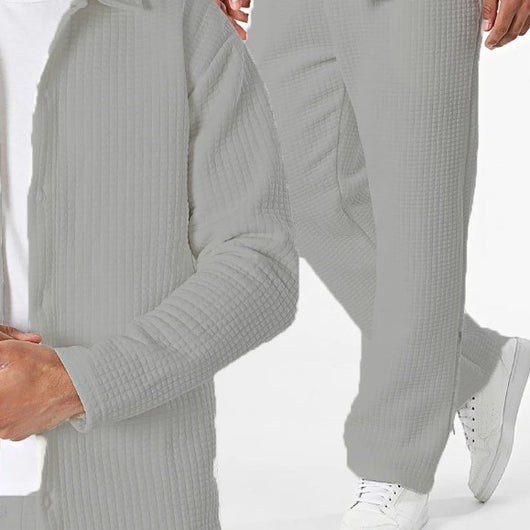 Blazer Antiarrugas a Cuadros con Solapa Clásica - Image 4