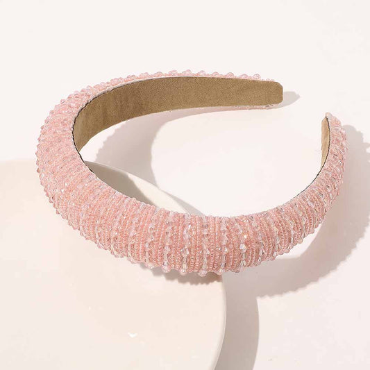 Diadema Ancha Barroca con Cristales para Mujer