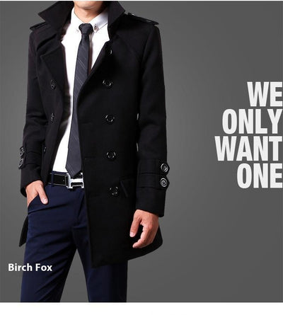Abrigo Largo Slim Fit Estilo Coreano para Hombre - Image 9