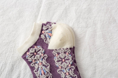 Calcetines de Malla Jacquard Ultrafinos para Mujer - Estilo Retro Ins - Image 12