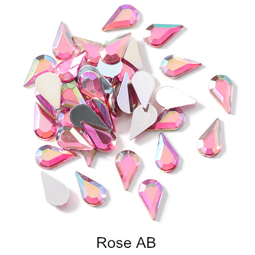 Parches de Diamantes para Uñas - Gotas de Agua Acrílicas con Base Plana - Image 28