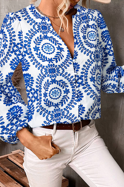 Camisa Estampada Ajustada de Manga Larga para Mujer - Diseño Europeo Versátil - Image 11