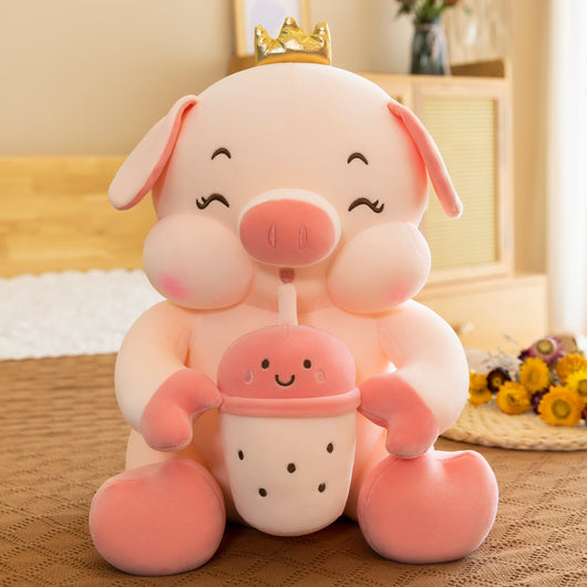 Peluche Gigante Muñeca Cerdita con Biberón - Almohada Suave - Image 12