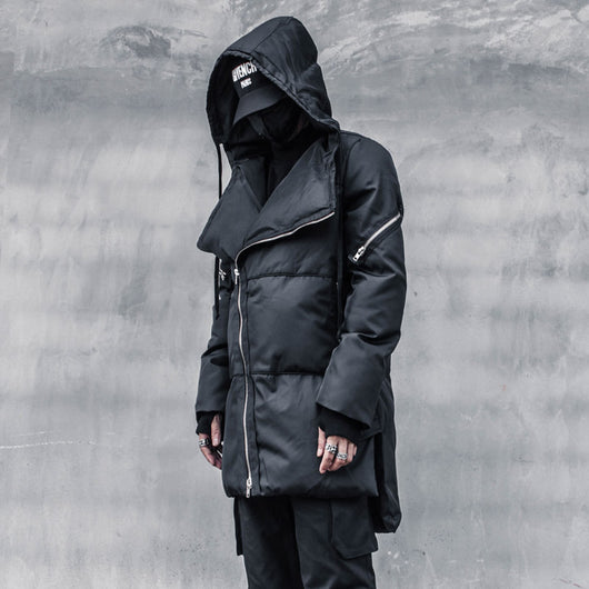 Chaqueta Acolchada Hombre con Cierre Oblicuo - Abrigo Grueso Cálido Algodón - Image 4