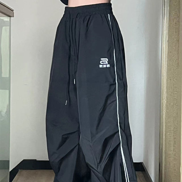 Pantalones Deportivos Anchos Retro Drape Unisex