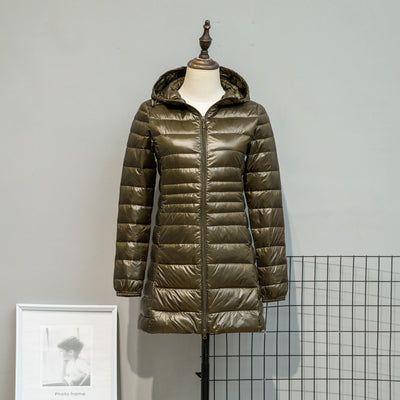 Chaqueta Acolchada Ligera Otoño Invierno Mujer Talla Grande Capucha Ajustada - Image 13