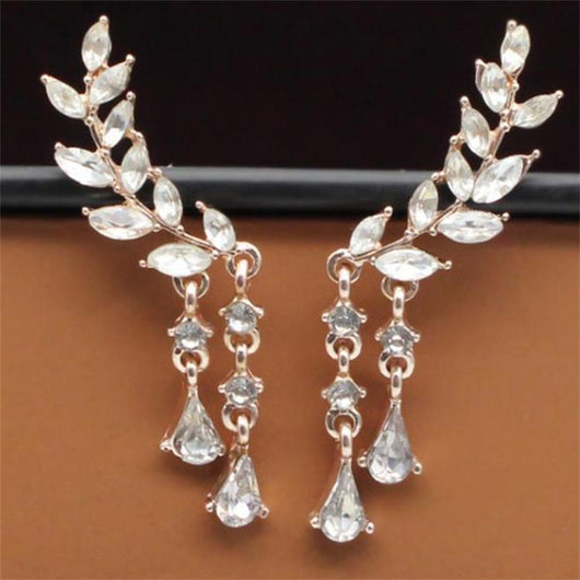 Aretes de Moda Hoja con Borla - Diseño Tendencia - Image 4