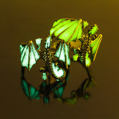 Anillo Lagartija Luminiscente Vintage para Halloween