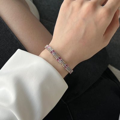 Pulsera de Plata Esterlina S925 Mujer Colores Dopamina con Circón - Image 11
