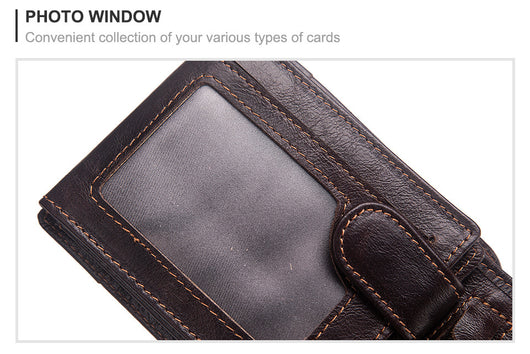 Billetera de Cuero Genuino para Hombre con Múltiples Compartimentos y Protección Antimagnética - Image 7