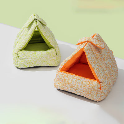 Nido Triangular para Mascotas - Cama Semiencerrada Reversible Todo Clima - Image 4