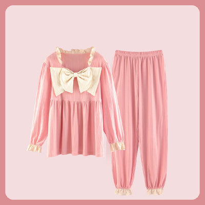 Pijamas Cómodos Estilo Coreano para Mujer - Algodón Puro Manga Larga Primavera Otoño - Image 8