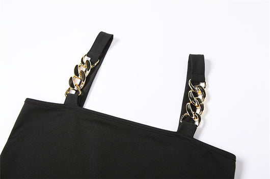 Conjunto de Pantalón Casual Cintura Alta con Top Tubo Encadenado - Image 20