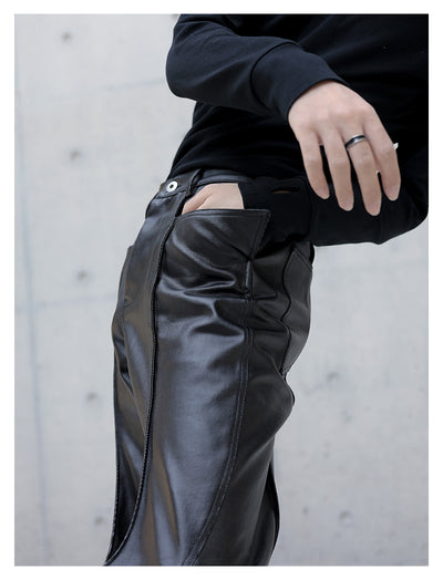 Pantalones Flare Denim con Acabado Texturizado y Detalles en Relieve - Image 12