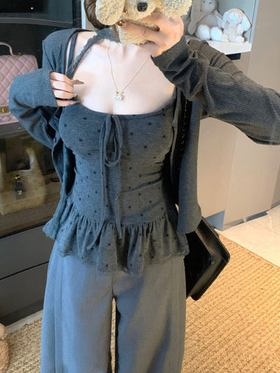 Cardigan Elegante con Camiseta Integrada - Image 10