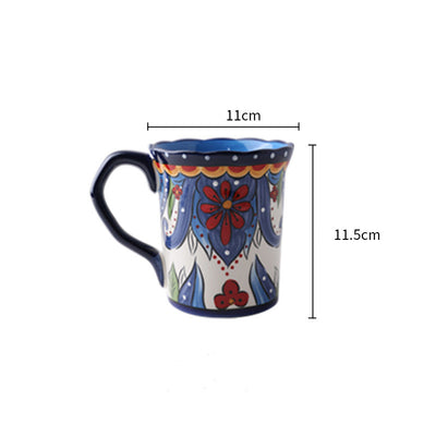 Taza de Cerámica Pintada a Mano Estilo Bohemio - Image 8