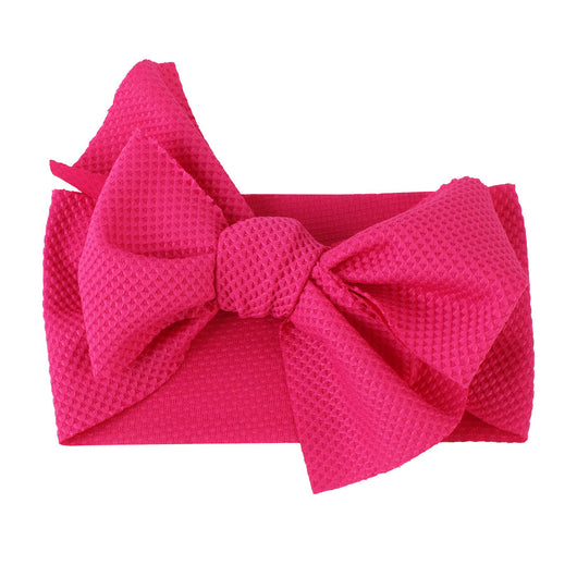 Diadema Bebé con Moño y Textura Seersucker en Colores Puros - Image 15