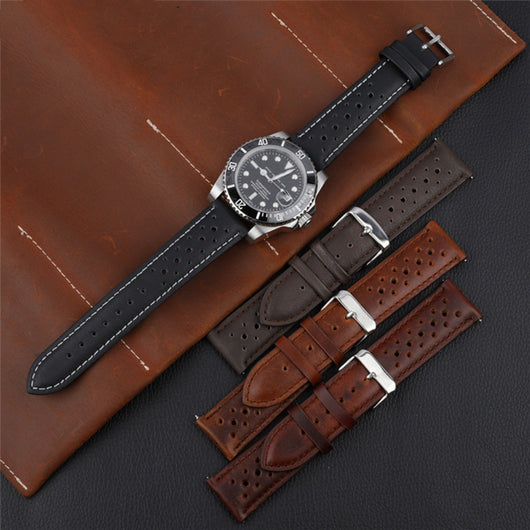Correa de Reloj de Cuero Transpirable Versátil