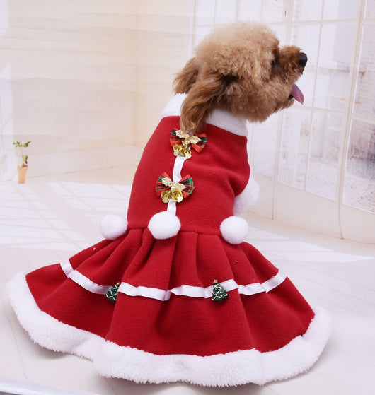 Falda Navideña de Felpa para Mascotas - Abrigo Térmico Grueso - Image 2