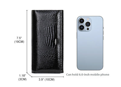 Cartera Larga de Cuero Genuino para Mujer - Image 10