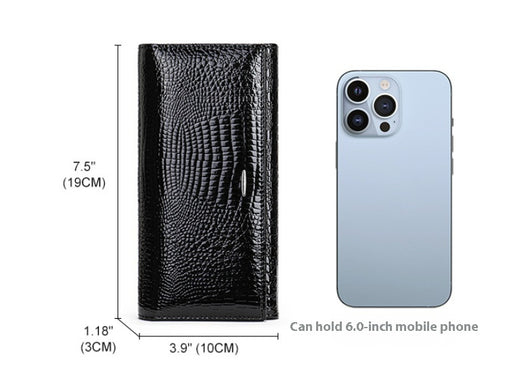 Cartera Larga de Cuero Genuino para Mujer - Image 10