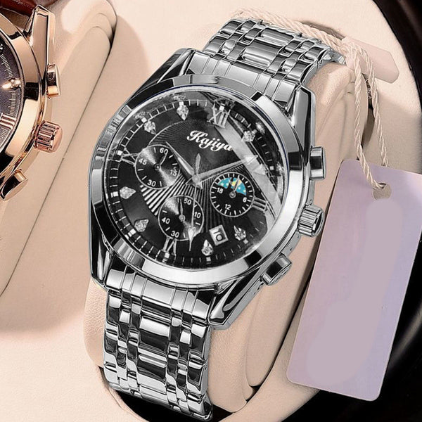 Reloj Automático para Hombre Acero Inoxidable Resistente al Agua Luminoso