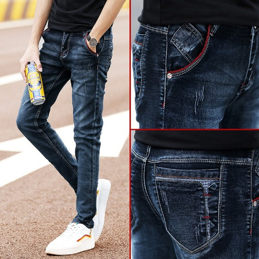 Pantalón Jeans Slim Fit Plus Terciopelo Grueso Stretch Ejecutivo - Image 14