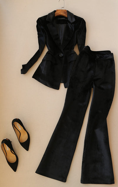 Conjunto de Traje Ejecutivo Mujer: Blazer Ajustado + Pantalón Talle Alto - Image 7