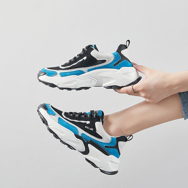 Tenis Gruesos Coreanos para Mujer - Sneakers Versátiles con Plataforma Gruesa