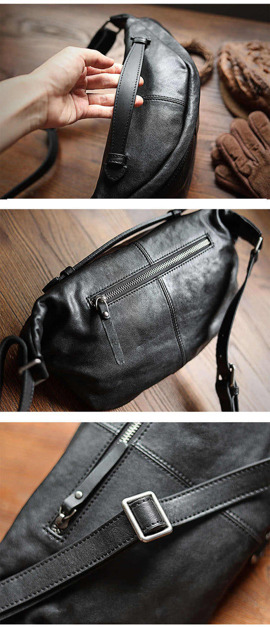 Bolsa de Pecho de Cuero para Hombre con Correa Cruzada - Image 9