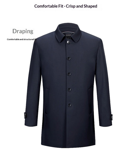 Abrigo Trench Coat Ejecutivo Largo para Hombre - Image 12